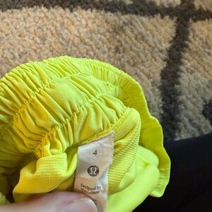 lululemon athletica Yellow Athletic Shorts